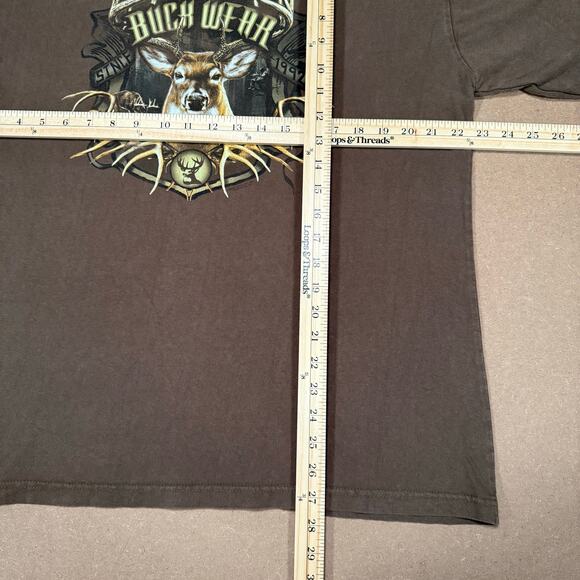 Y2K Buck Wear Deer Hunting Shirt XL Brown Camo Long Sleeve Double Layer Outdoors - Picture 9 of 9